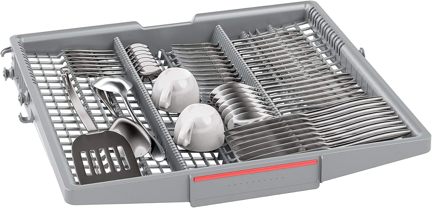 Bosch Hausgerte SMV6ZCX49E Serie 6  er Geschirrspüler Vollintegriert, Besteckschublade, Silence Programm besonders leise, PerfectDry mit Zeolith trocknet sogar Kunststoff