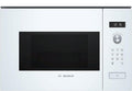 Bosch BFL524MW0 Serie 6 Einbau-Mikrowelle, 38 x 60 cm, 800 W, Drehteller 25,5 cm, Türanschlag Links, AutoPilot 7 7 Automatikprogramme, Reinigungsunterstützung, LED-Touchdisplay, Weiß