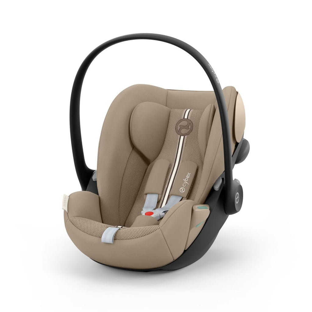 CYBEX Gold Babyschale Cloud G i-Size Comfort, Inkl. Neugeboreneneinlage, Ab Geburt bis ca. 24 Monate, Für Kinder ab 40 cm bis 87 cm, Max. 13 kg, Moon Black