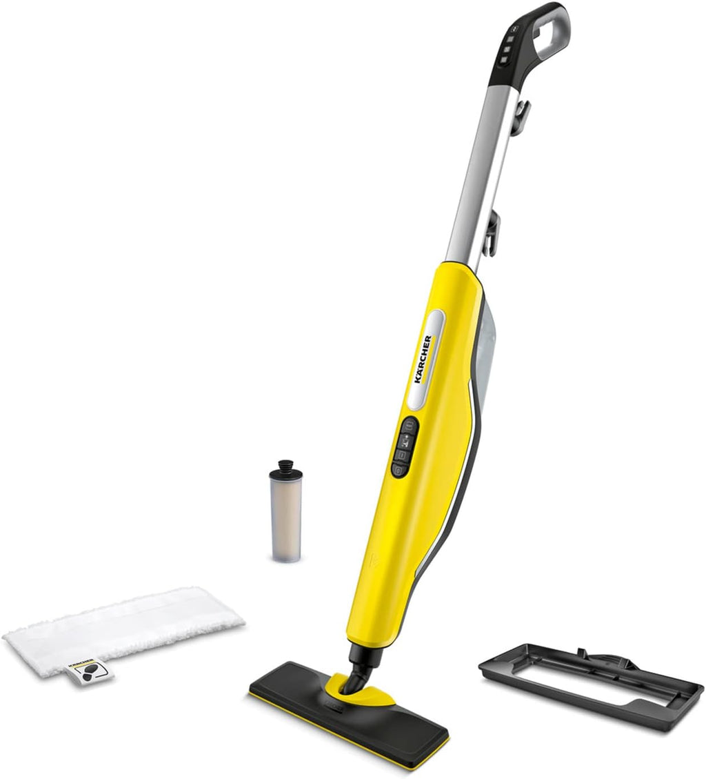 Krcher Dampfreiniger SC 3 Upright EasyFix, Aufheizzeit: 0,5 min., Flchenleistung: ca. 60 m, Tank: 0,5 l, Heizleistung: 1.600 W, mit Bodendüse, Bodentuch, Teppichgleiter, Entkalkungskartusche