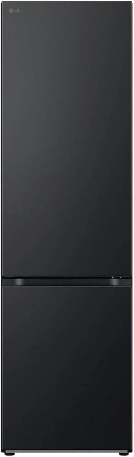 LG GBV22NCCEP Kühl-/Gefrierkombination – Smart Inverter Compressor, Total No Frost, Modern Flat Door Design, Matt Schwarz Metallic, Energieeffizienz A