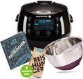 REISHUNGER Digitaler Reiskocher & Dampfgarer Schwarz | 1,5 L bis 8 Personen | Warmhaltefunktion, Timer & Premium Innentopf | Multikocher, 12 Programme, 7-Phasen-Technologie
