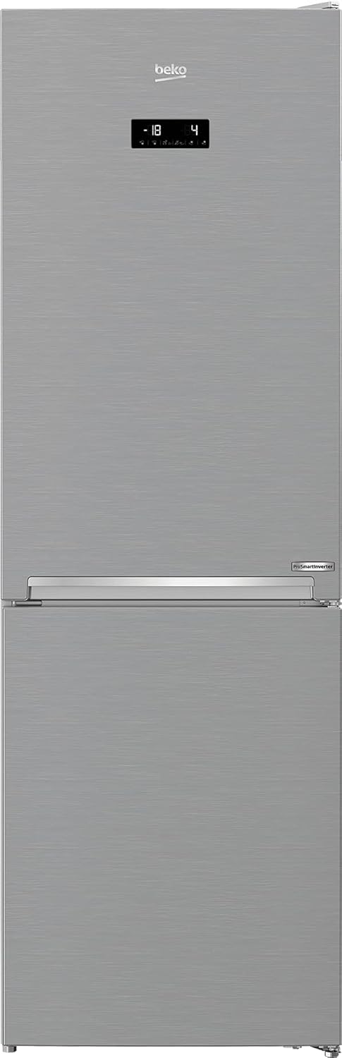 Beko RCNE366E70ZXBRN bPRO700 freistehende Kühl-/Gefrierkombination, großer Kühlschrank, 323 l Gesamtrauminhalt, HarvestFresh, NoFrost, leise, SmoothFit, 0°C-Zone, Dark Inox