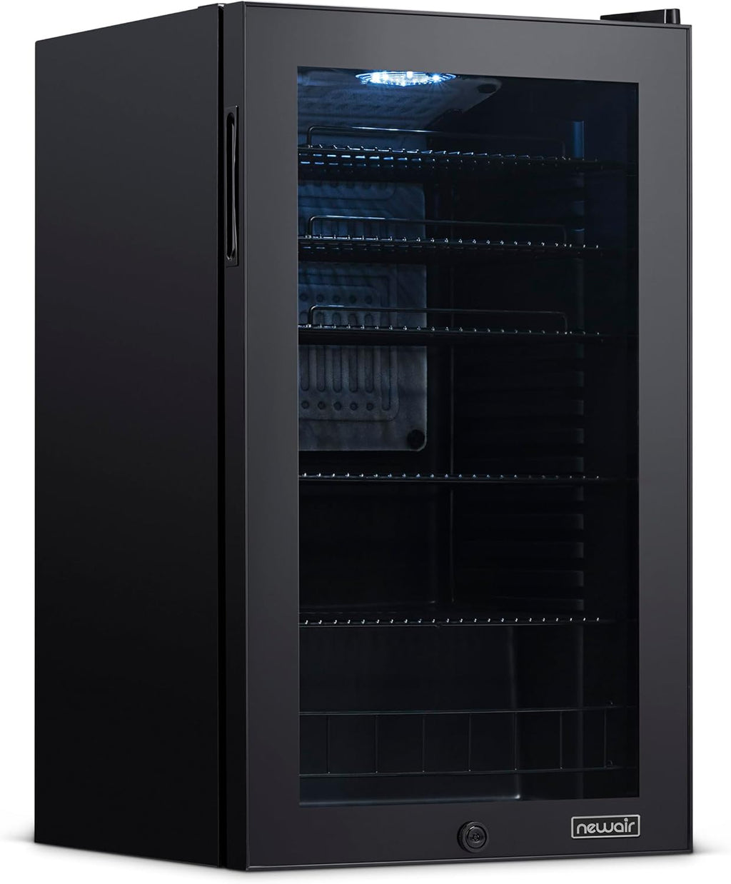 Getränkekühlschrank | Freistehender Kühlschrank für 126 Dosen mit Glastür mit Scharnier rechts | Mini-Getränkekühlschrank, perfekt für Bier, Wein, Limonade und kühlere Getränke