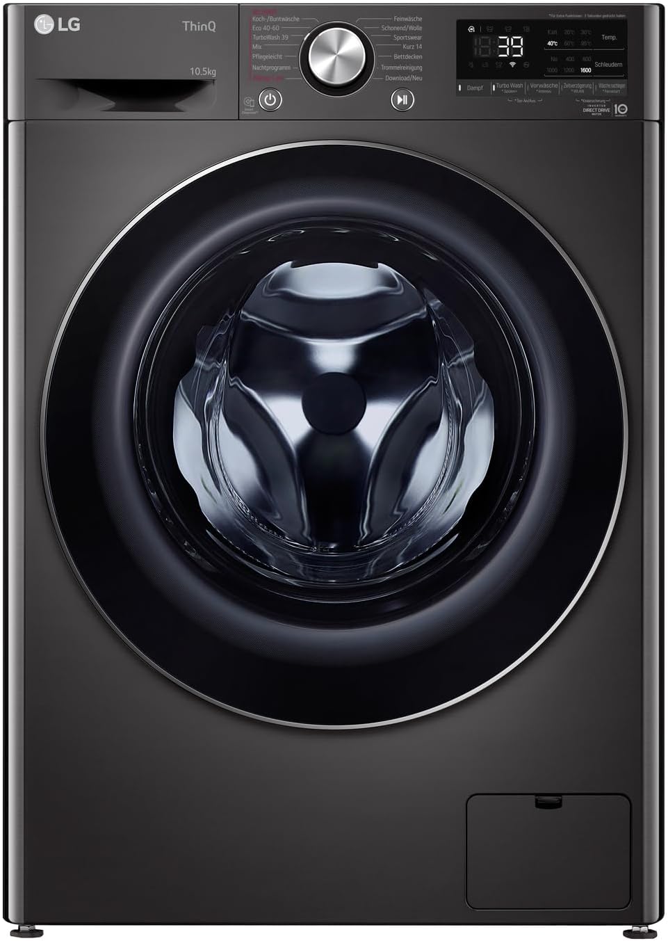LG F4WV7080, Klasse A, Frontlader-Waschmaschine 8 kg, 1400 U/Min, AI Direct Drive, Wi-Fi, Tiefenreinigung mit Dampf, Groe Kapazitt, TRIPLE A, Auentür aus Sicherheitsglas, 62 x 60 x 85 cm Wei
