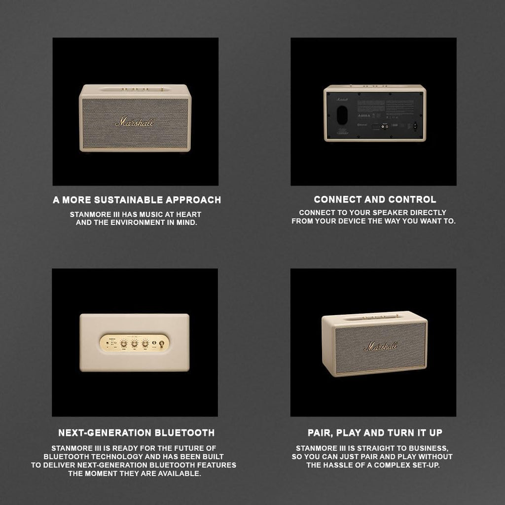 Marshall Stanmore III Bluetooth-Lautsprecher, Kabellos – Schwarz