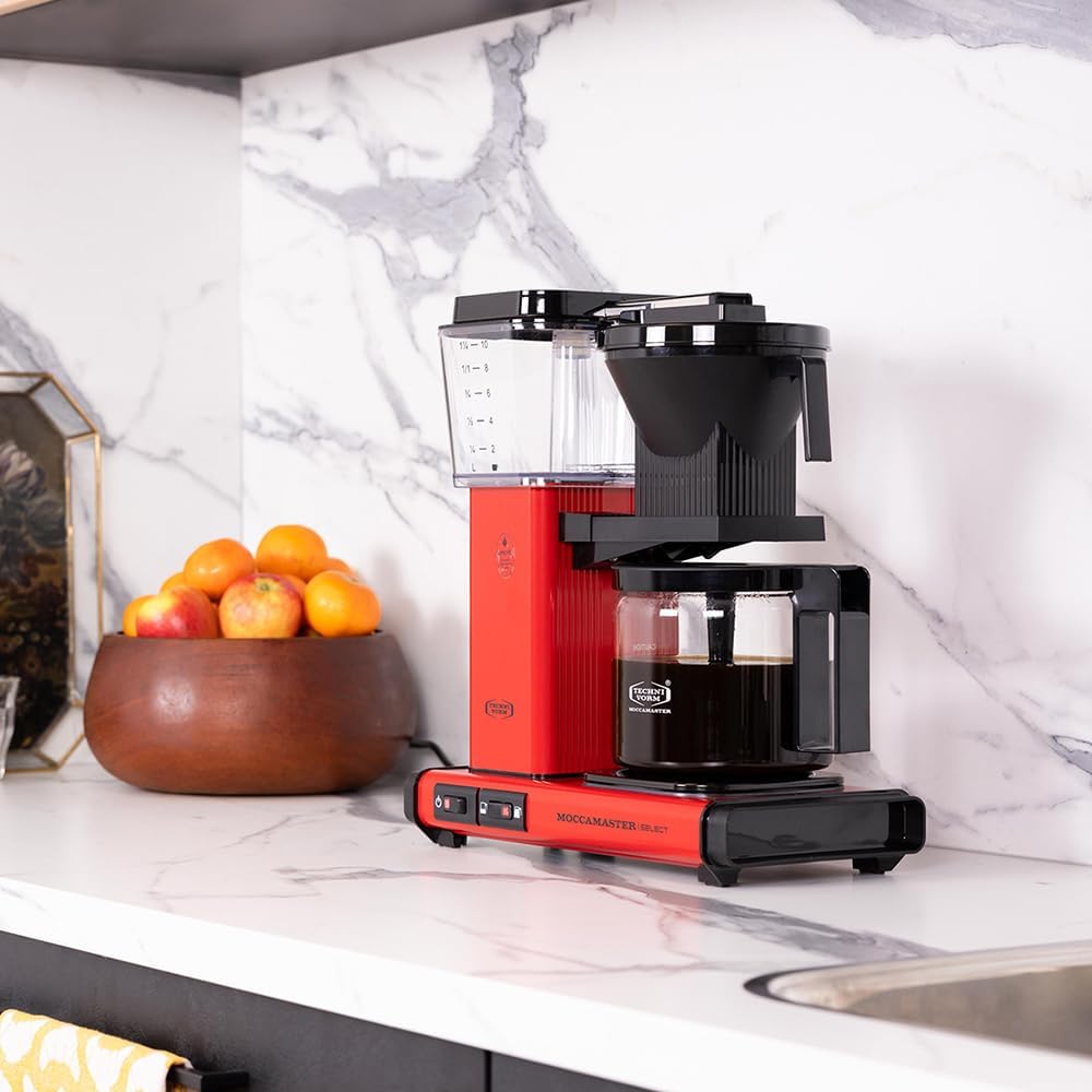 Moccamaster KBG Select, Kaffeemaschine, Retro Kaffeemaschine, Filterkaffee, Off-White, 1.25L