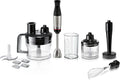Bosch Stabmixer ErgoMaster Serie 6 MSM6M673, 10 Jahre Motorgarantie, Edelstahl-Klingen, verschleifreie Keramik-Kupplung, Luftkühlung, Zerkleinerer, Kartoffelstampfer, Schneebesen, 1000 W