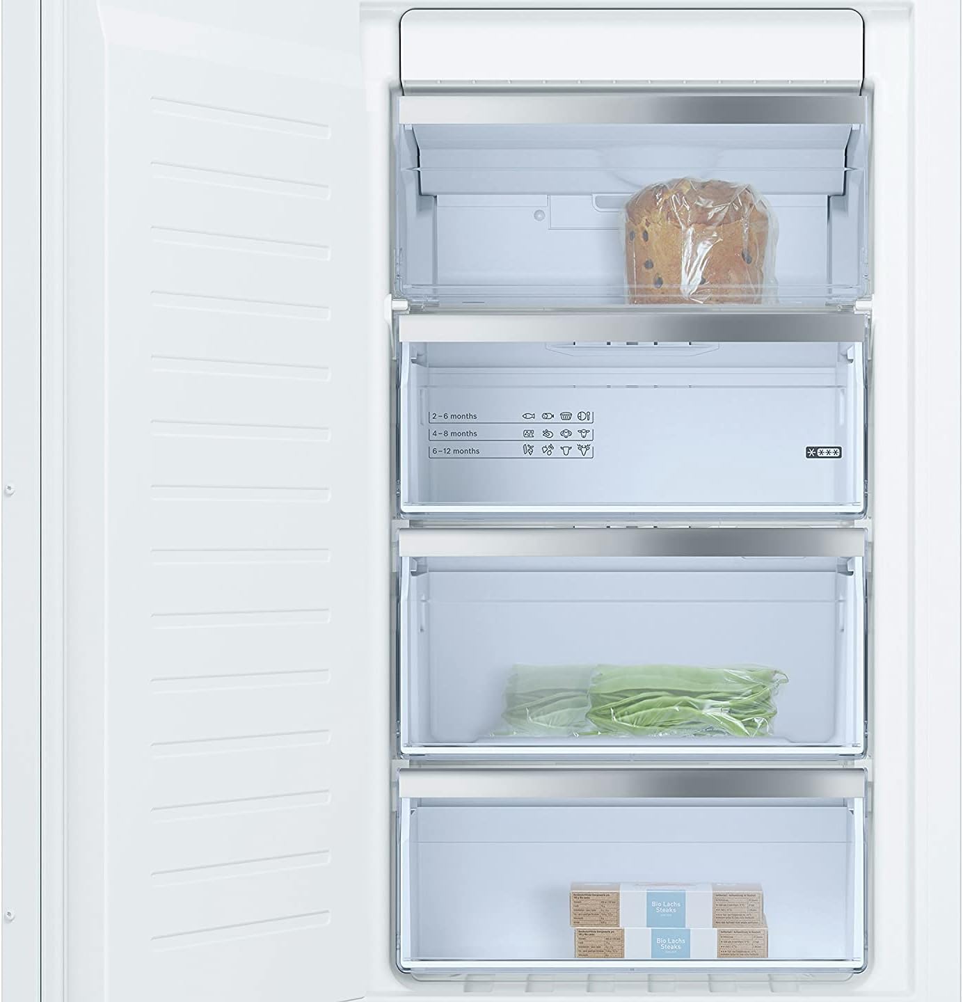 Bosch GIV11ADC0 Serie 6 Einbau-Gefrierschrank, 95 kWh, Jahr, 70 l, LowFrost, FreshSense, 72 x 56