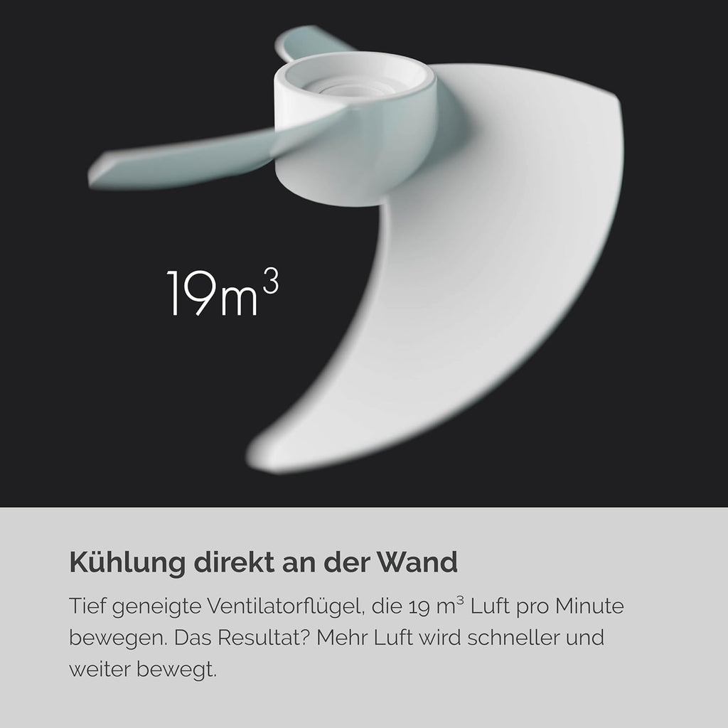 MEACO MeacoFan Sefte® Tischventilator - 10 Luftumwälzer mit 12 Geschwindigkeiten - Horizontale und vertikale Oszillation - 3 Oszillationsbereiche - Ultraleise, ferngesteuerte Kühlung, Schwarz