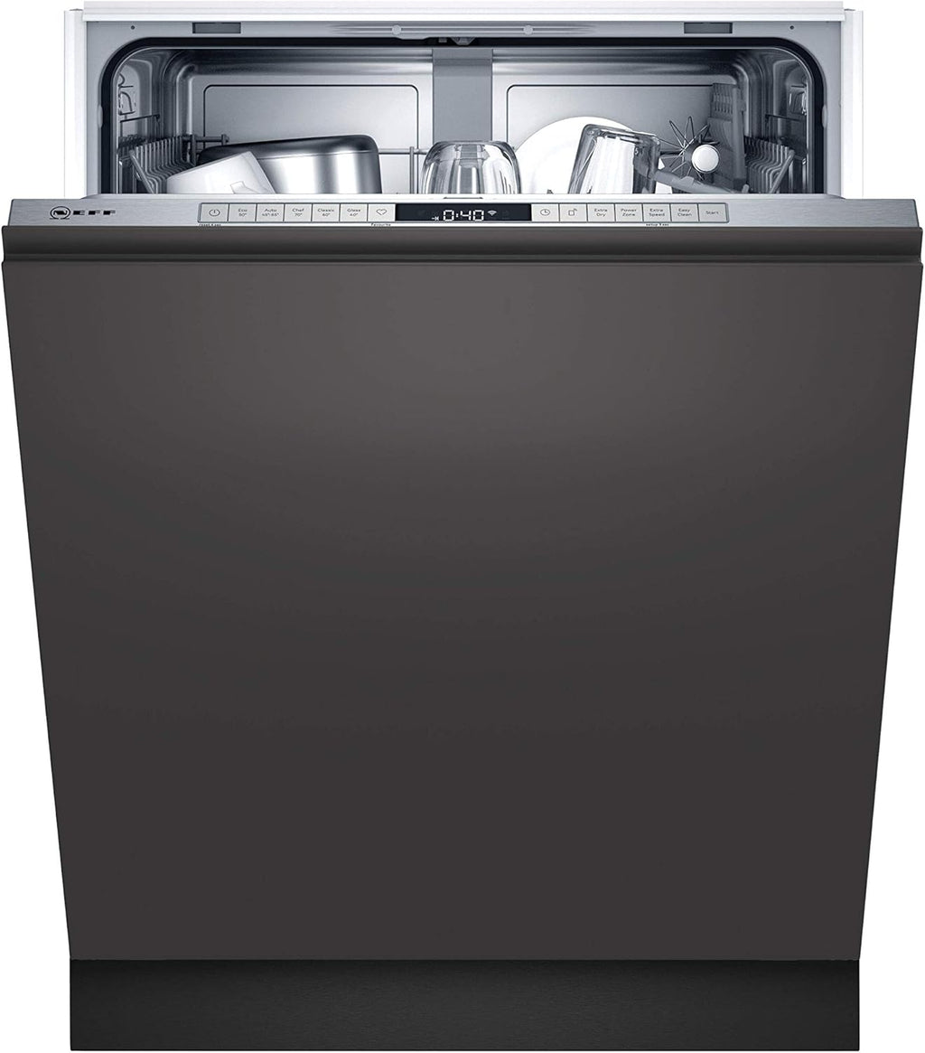 NEFF S155HTX15E N 50 Vollintegrierter Geschirrspüler, 12 Maßgedecke, Edelstahl, 81,5 cm Höhe