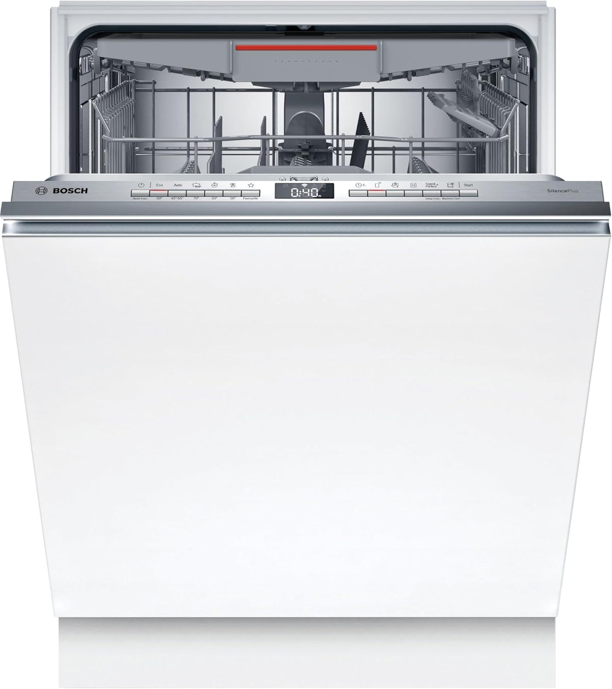 Bosch SMU4ECS28E, Serie 4, Smarter Unterbau-Geschirrspüler 60 cm, Besteckschublade, Spülmaschine Made in Germany, besonders Leise, Extra Trocknen, schneller sauberes Geschirr, Ferndiagnose, Edelstahl