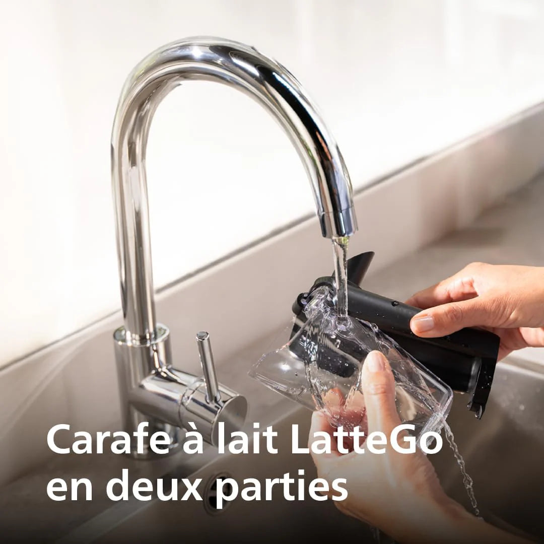Philips Série 5400 Machine Expresso - Café à Grain - LatteGo Mousseur à Lait, 12 Spécialités de Café, Affichage Intuitif, 4 Profils Utilisateur, Noir (EP5441/50)