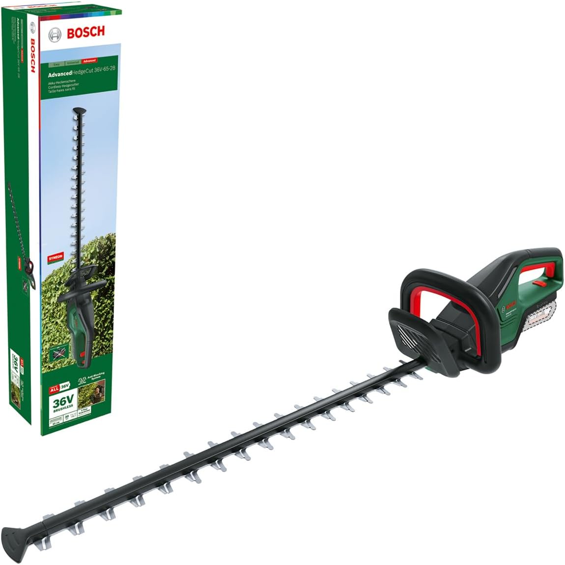 Bosch Akku-Heckenschere AdvancedHedgeCut 36V-65-28 (1x 2,0-Ah-Akku, 36-Volt-System, Messerlnge 65 cm, im Karton) - Testnote: sehr gut (Magazin: selbst ist der Mann)