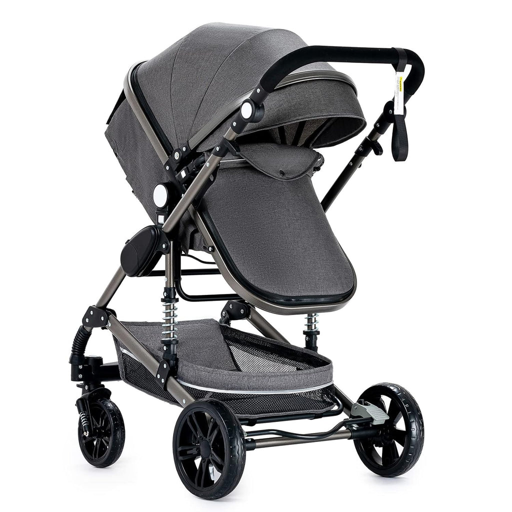 3 in 1 Kombikinderwagen 3 in 1 Reisesysteme Kinderwagen Infant Hochlandschaft Liegender Buggy Kinderwagen Neugeborenen Kinderwagen Faltbarer Standardkinderwagen (906 White)