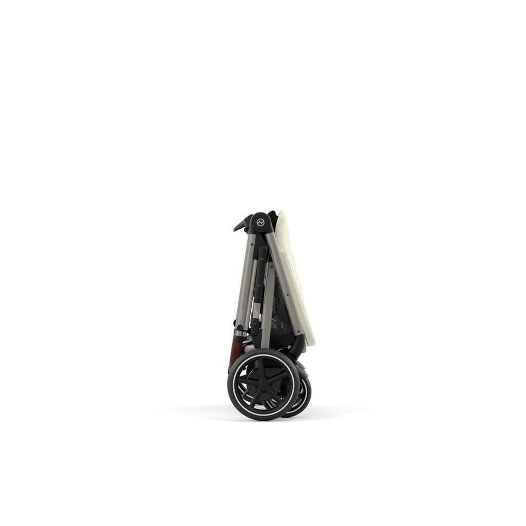 CYBEX Gold Kinderwagen e-GAZELLE S, Ab Geburt bis ca. 4 Jahre, Max. 22 kg (Single-Modus) / 2x 22 kg (Duo-Modus), All-in-1-System mit E-Antrieb und 20+ Konfigurationen, Moon Black