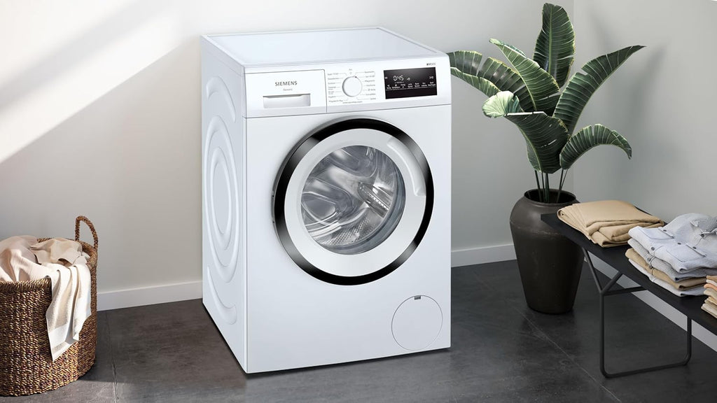 Siemens WM14N223 Waschmaschine iQ300, Frontlader mit 7kg Fassungsvermgen, 1400 UpM, speedPack L, LED-Display,Outdoor-Programm, Wei, 60cm