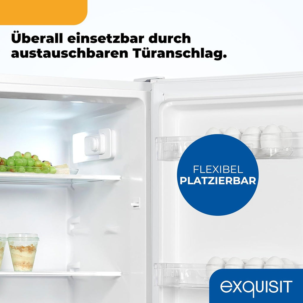 Exquisit Kühlschrank ohne Gefrierfach, Großer Kühlschrank, 5 Ablagen, 242 Liter, Vollraumkühlschrank 143 cm hoch, KS5320-V-H-040E weiss