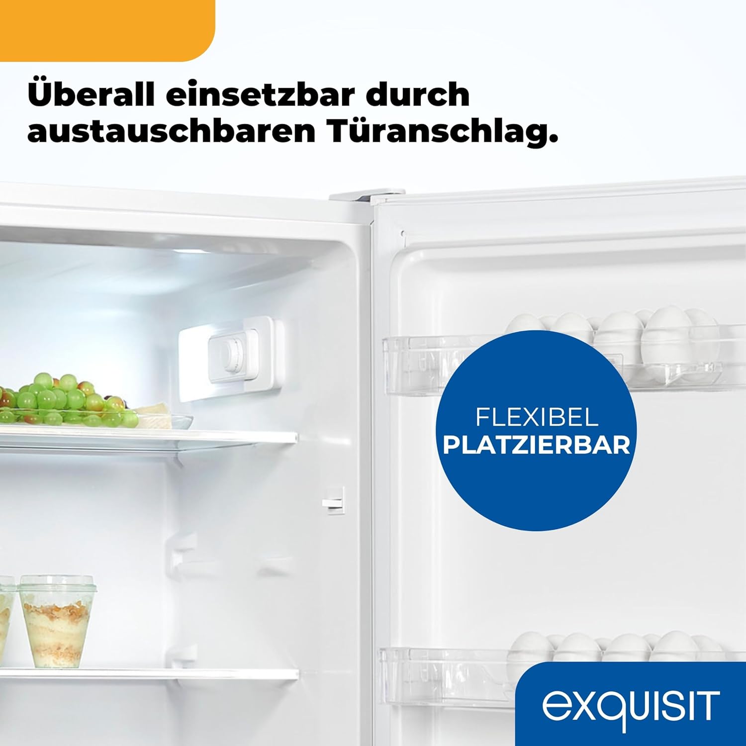 Exquisit Kühlschrank ohne Gefrierfach, Großer Kühlschrank, 5 Ablagen, 242 Liter, Vollraumkühlschrank 143 cm hoch, KS5320-V-H-040E weiss