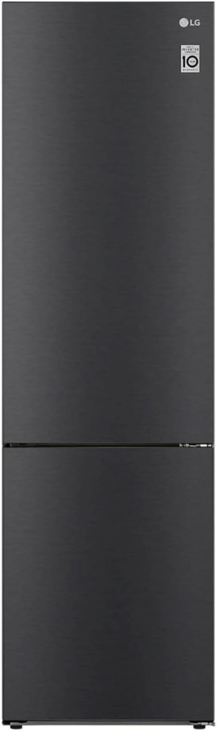 LG GBV22NCCEP Kühl-/Gefrierkombination – Smart Inverter Compressor, Total No Frost, Modern Flat Door Design, Matt Schwarz Metallic, Energieeffizienz A