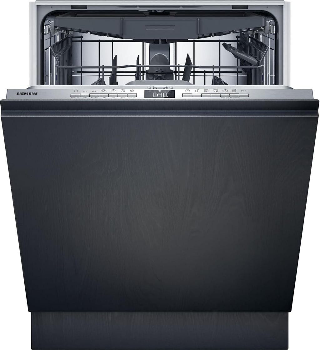 Siemens SN63EX06VE, iQ300 Smarter Geschirrspüler, Vollintegrierte Spülmaschine, 60 cm, Besteckschublade, Extra leise, varioSpeed, Automatische Türöffnung, Dreifach rackMatic, infoLight, intesiveZone