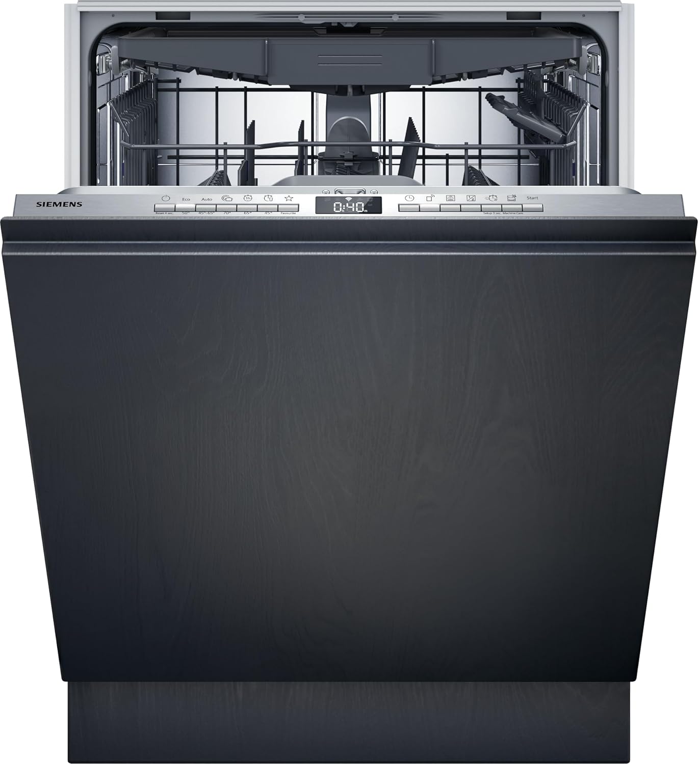 Siemens SN63EX06VE, iQ300 Smarter Geschirrspüler, Vollintegrierte Spülmaschine, 60 cm, Besteckschublade, Extra leise, varioSpeed, Automatische Türöffnung, Dreifach rackMatic, infoLight, intesiveZone