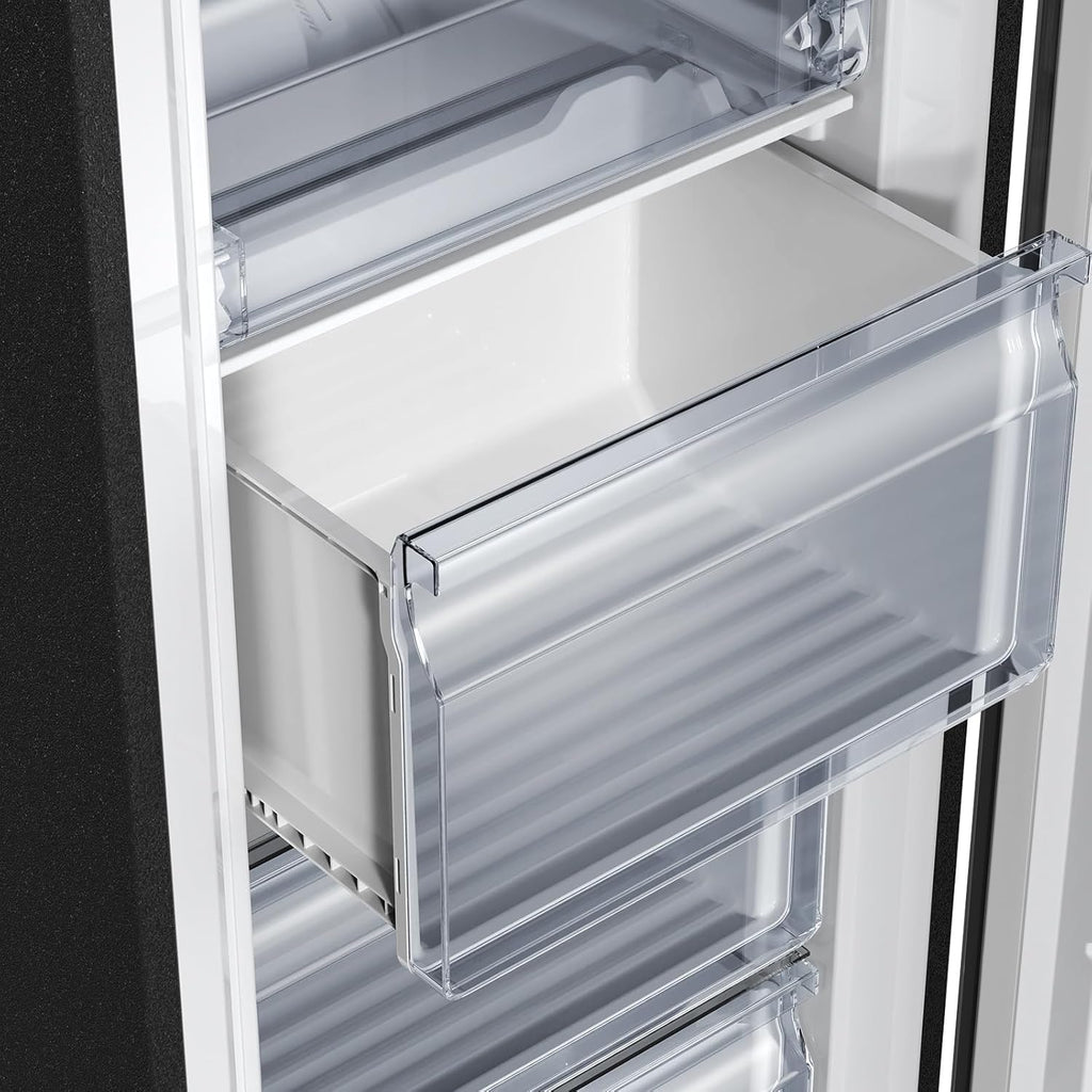 CHIQ Gefrierschrank FSD160D4E | Wechselbarer Türanschlag | Sehr Leise 41 DB (145L Manuelle Abtauung)| 12 Jahre Garantie auf den Kompressor*| 126 x 54 x 55 cm (HxBxT)