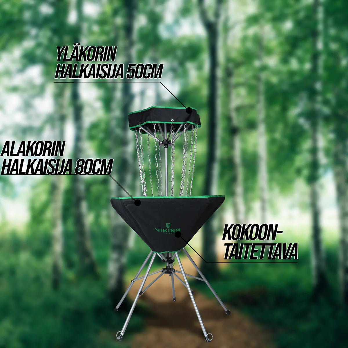 Viking Discs Raid tragbarer Discgolf korb