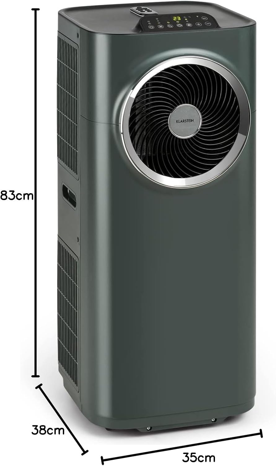 Klarstein Mobile Klimaanlage mit Abluftschlauch, 5-in-1 Klimagerät, Ventilator, Luftentfeuchter, Luftreiniger & Nachtmodus, App-Steuerung, Kleine & Portable, für Wohnung & Büro, 12000 BTU