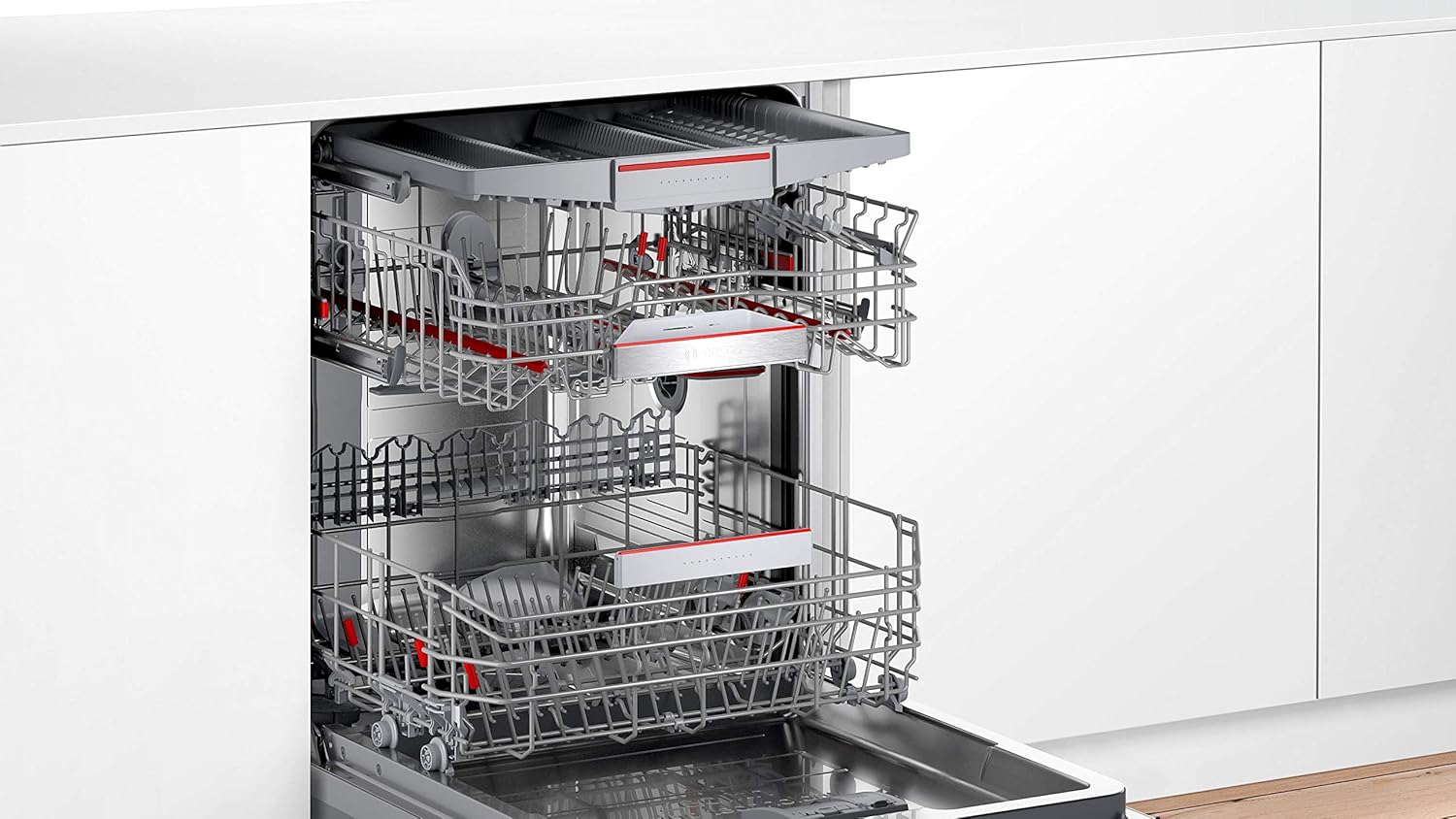 Bosch Hausgerte SMV6ZCX49E Serie 6  er Geschirrspüler Vollintegriert, Besteckschublade, Silence Programm besonders leise, PerfectDry mit Zeolith trocknet sogar Kunststoff