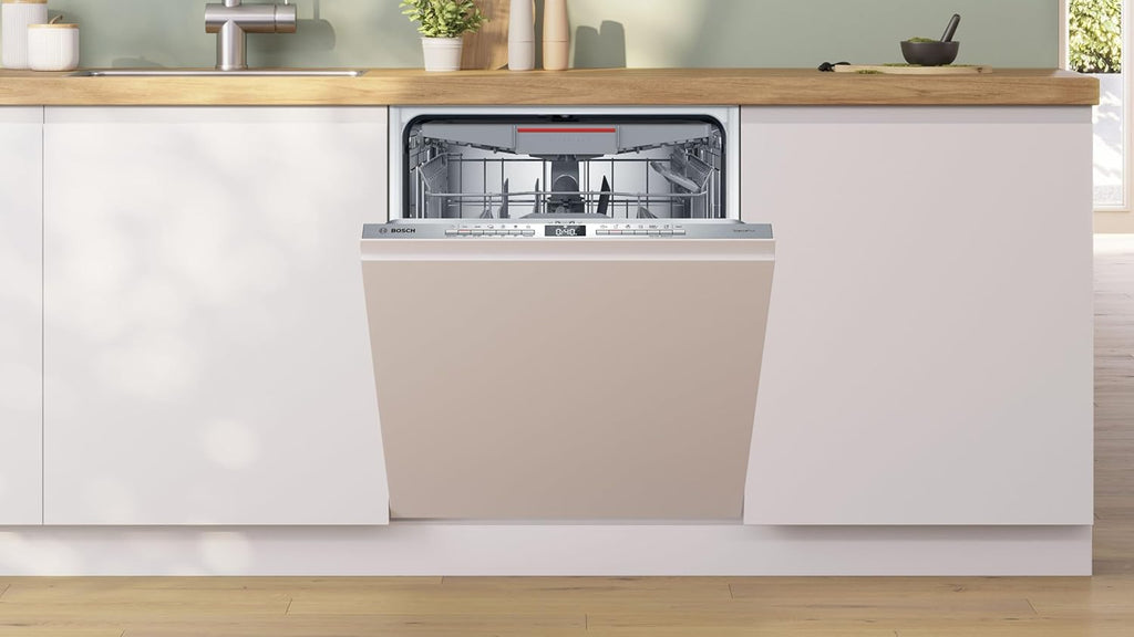 Bosch SMU4ECS28E, Serie 4, Smarter Unterbau-Geschirrspüler 60 cm, Besteckschublade, Spülmaschine Made in Germany, besonders Leise, Extra Trocknen, schneller sauberes Geschirr, Ferndiagnose, Edelstahl