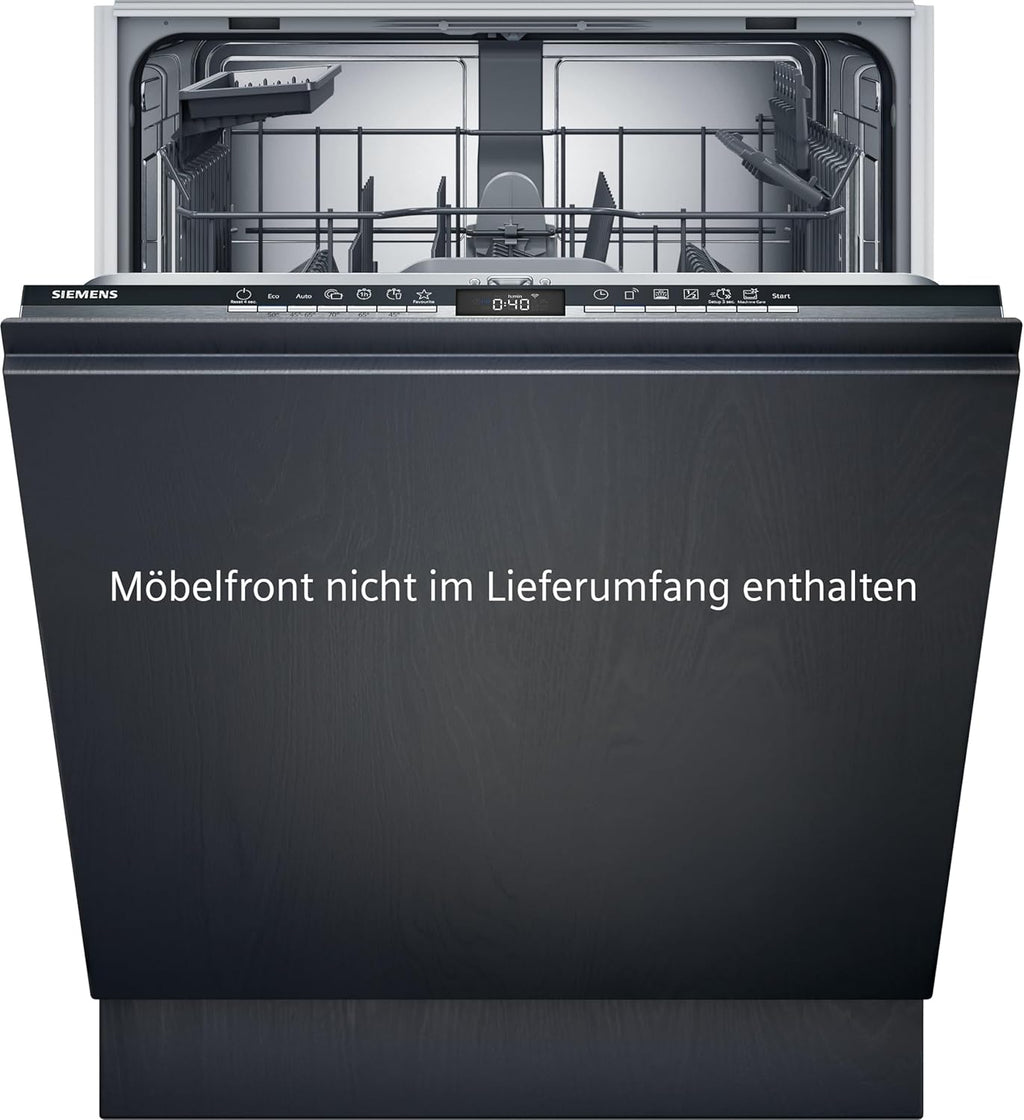 Siemens SN43ES14VE, iQ300 Smarter Geschirrspüler, Unterbau-Spülmaschine mit Besteckschublade, 60 cm, automatische Türöffnung dank autoOpen dry, besonders leise mit iQdrive-Motor, aquaStop, Edelstahl