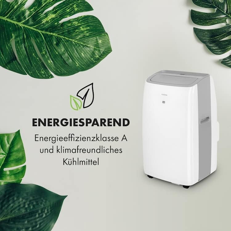 KLARSTEIN Grandbreeze Pro 14K – Mobiles Klimagerät, Luftentfeuchter, Ventilator, 3 Geschwindigkeiten, 14000 BTU/1,65 kW, Raum: 42 bis 68 m², Durchfluss: 460 m³/h, CEE A – Weiß Klimaanlage