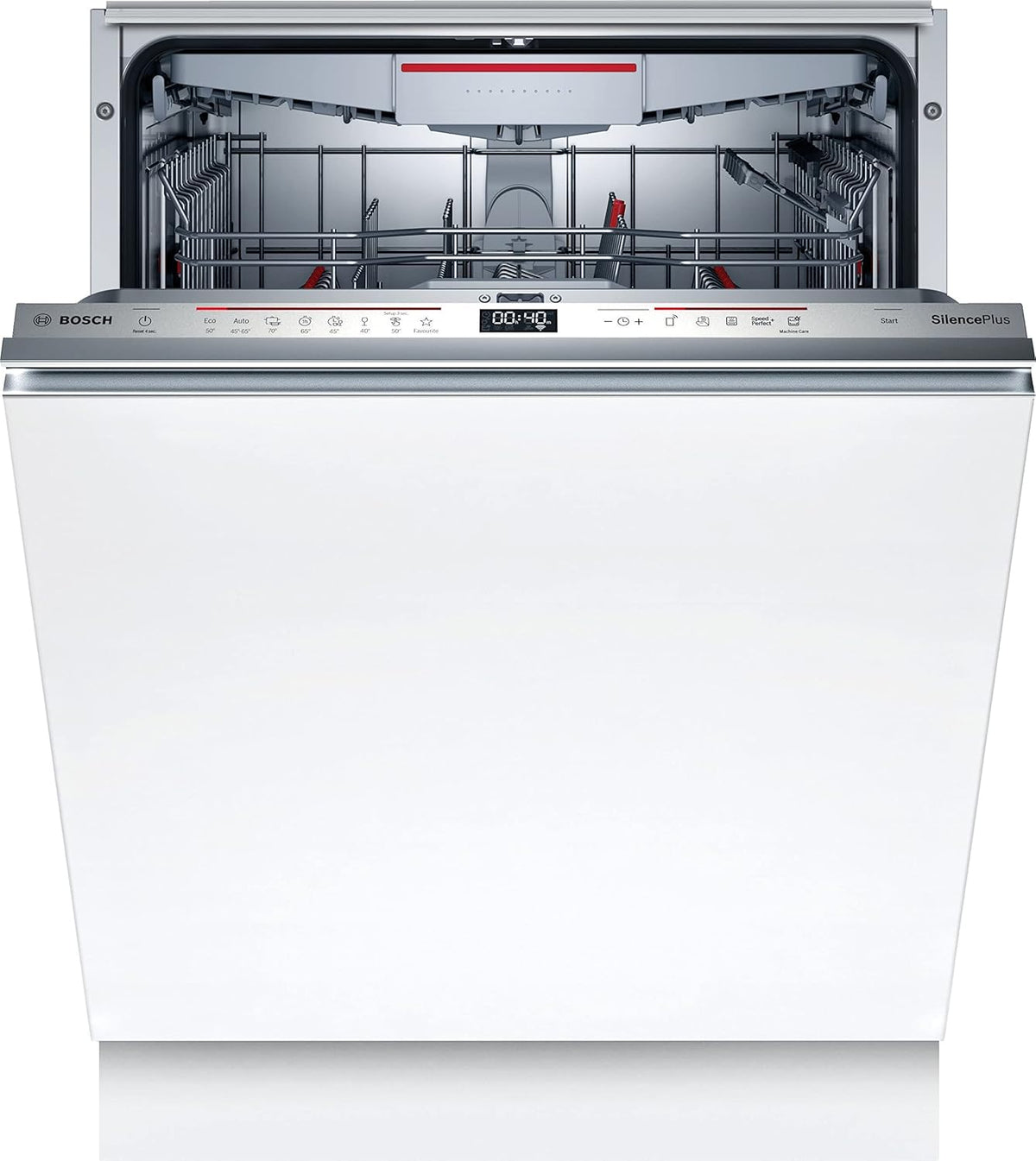 Bosch SMV4ETX08E, Serie 4, Smarter Geschirrspüler Vollintegriert 60 cm, Besteckkorb, Spülmaschine mit Programmassistent, besonders Leise, Rackmatic, Automatische Türöffnung, InfoLight, AquaStop