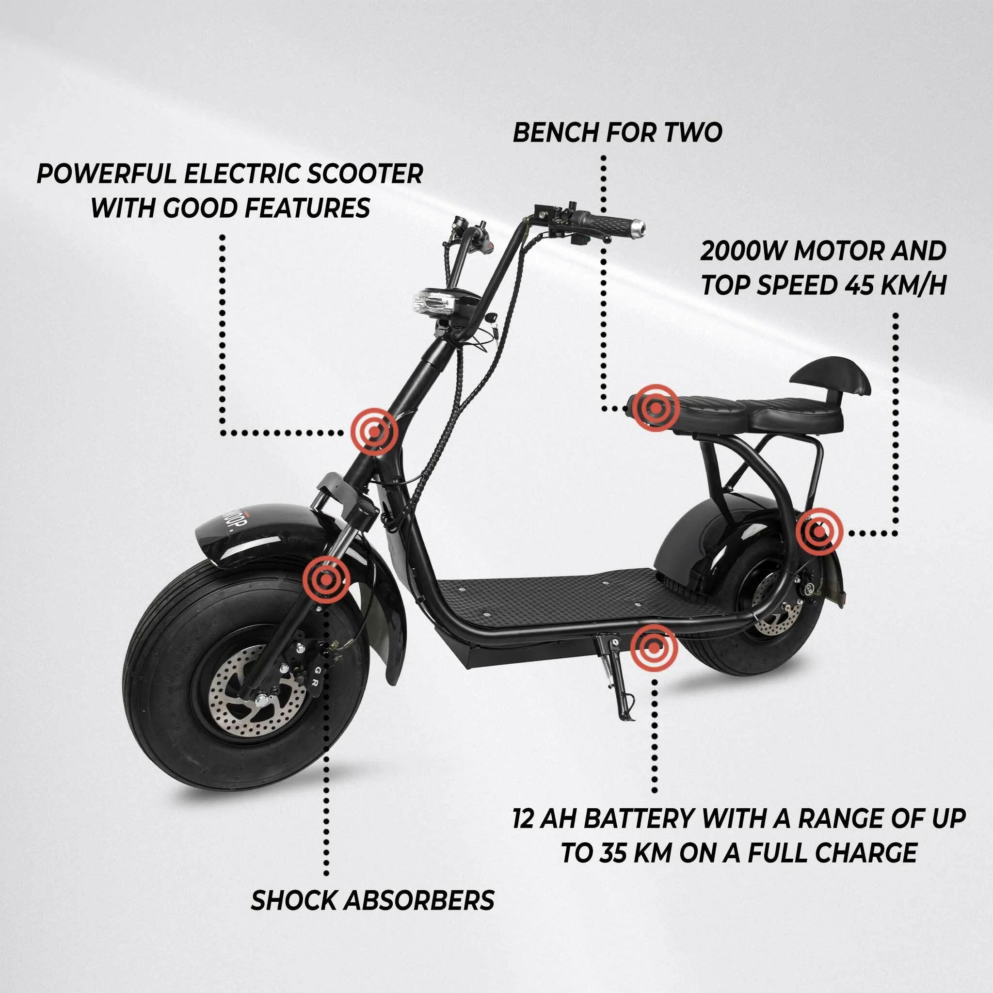 Swoop E-Scooter Cruiser Turbo 2000w