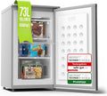 Stillstern Gefrierschrank C (73L) 4-Sterne-Gefrierfach -18°C, geringer Energieverbrauch, 3 Fächer, stufenlos regelbare Temperatur, wechselbarer Türanschlag, Gefrierschrank Klein, Tiefkühlschrank