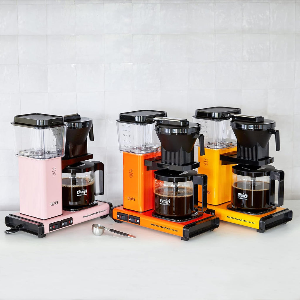 Moccamaster KBG Select, Kaffeemaschine, Retro Kaffeemaschine, Filterkaffee, Off-White, 1.25L