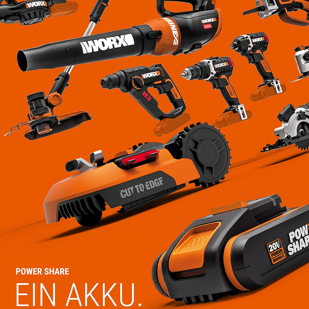 WORX Landroid Vision M600 Mhroboter WR206E.1 für Grten bis 600m - intelligenter Mhroboter ohne Begrenzungskabel – WLAN & Bluetooth – aktive Hindernisvermeidung mit KI-Technologie – APP Steuerung