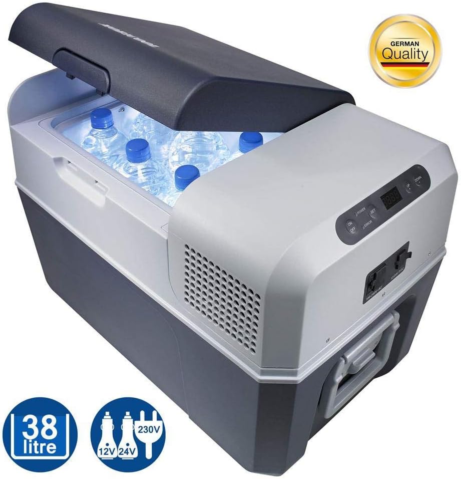 Mobicool FR40 Electric Air Compressor Cooler Box, 38 Litre Capacity, 12/24V and 230V for Car, Truck, Boat, Motorhome and Power Socket