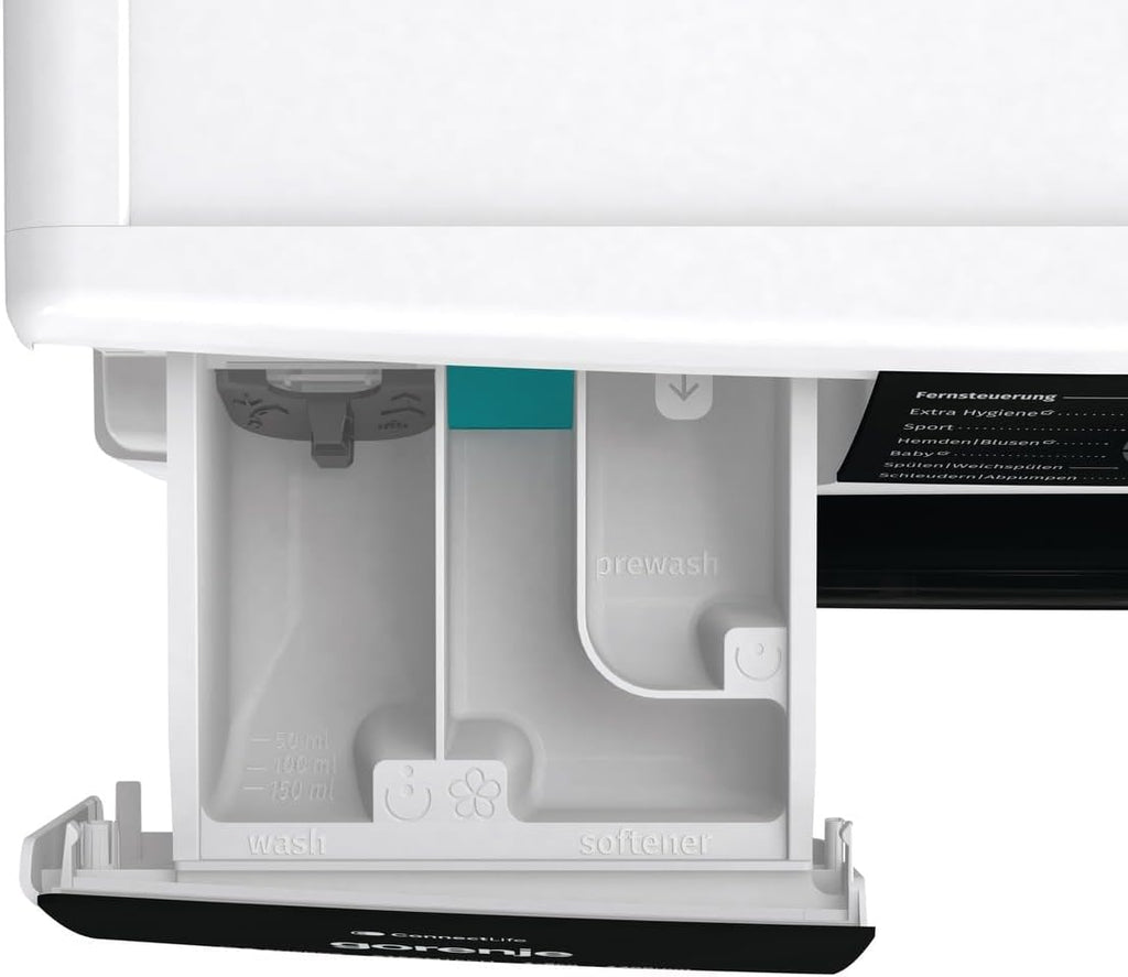 Gorenje WPNA 84 SATSWIFI Waschmaschine mit Dampffunktion / 8 kg / 1400 U/Slim Line/ConnectLife WiFi/Total AuaStop/Inverter PowerDrive Motor/Edelstahltrommel/Kindersicherung/EEK A