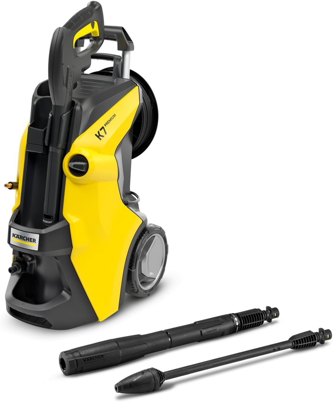 Krcher Hochdruckreiniger K 7 Premium Power Home, Druck: 180 bar, Durchfluss: 600 l/h, Flchenleistung: 60 m/h, Leistung: 3.000 W, Schlauchtrommel, mit Pistole, Dreckfrser, Strahlrohr