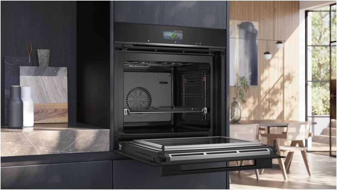 Siemens HB578GBS3, iQ500, Einbau-Backofen 60 x 60 cm, activeClean Pyrolyse Selbstreinung, TFT-Display, 3D Heißluft, Schnellaufheizung, cookControl40 Automatikprogramme, softMove, Edelstahl
