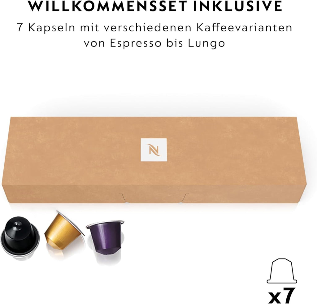 Nespresso De'Longhi EN640.W Gran Lattissima Kaffeekapselmaschine mit automatischem Milchsystem,19 Bar Druck, 1400W,Weiß