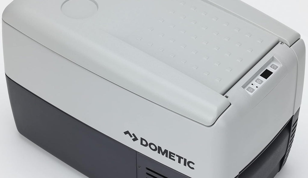 DOMETIC CoolFreeze CDF 36, tragbare elektrische Kompressor-Kühlbox/Gefrierbox, 31 Liter, 12/24 V für Auto, LKW oder Boot mit Batteriewächter, Grau