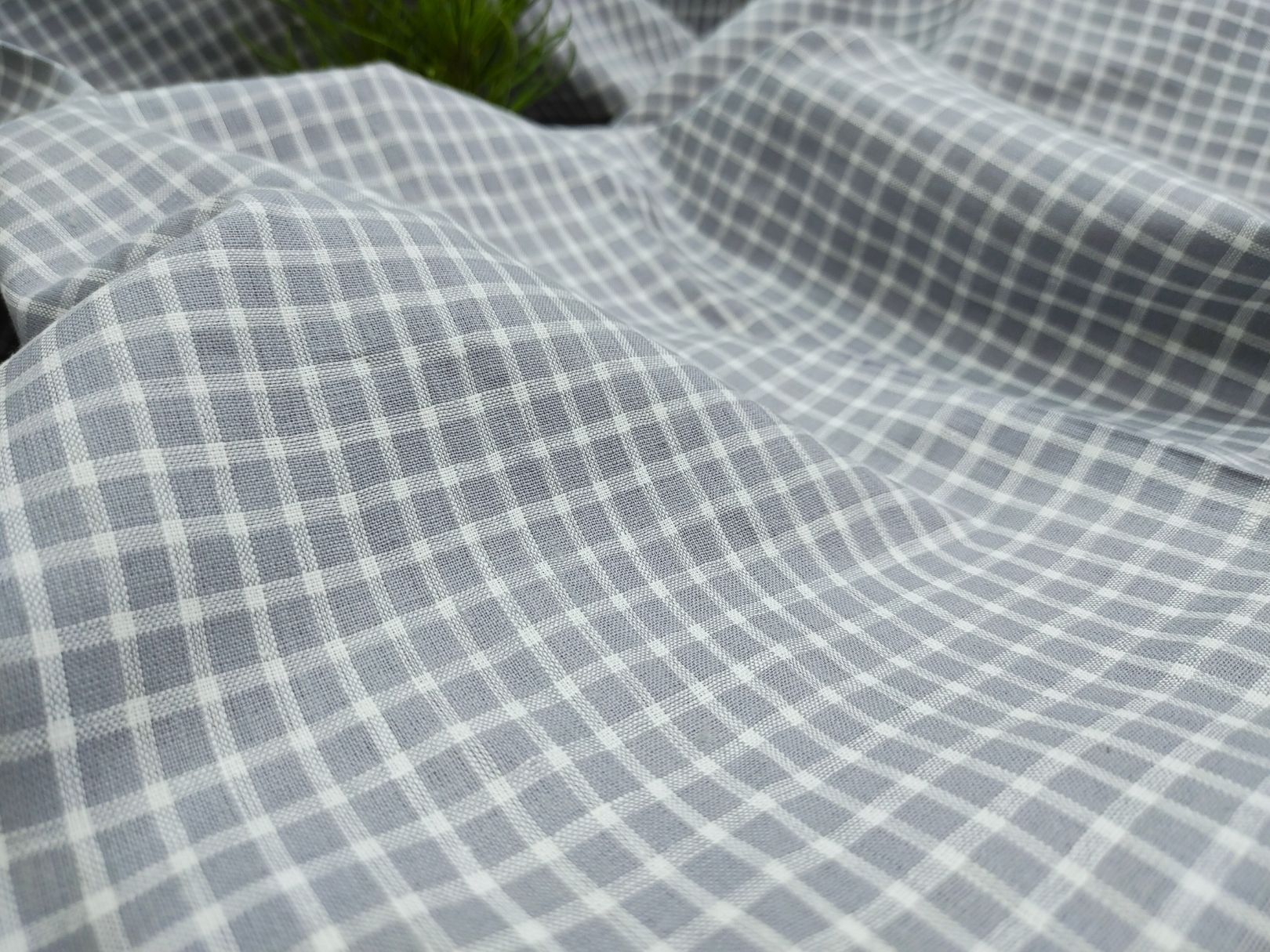 Canhamo Checks ¨C Grey