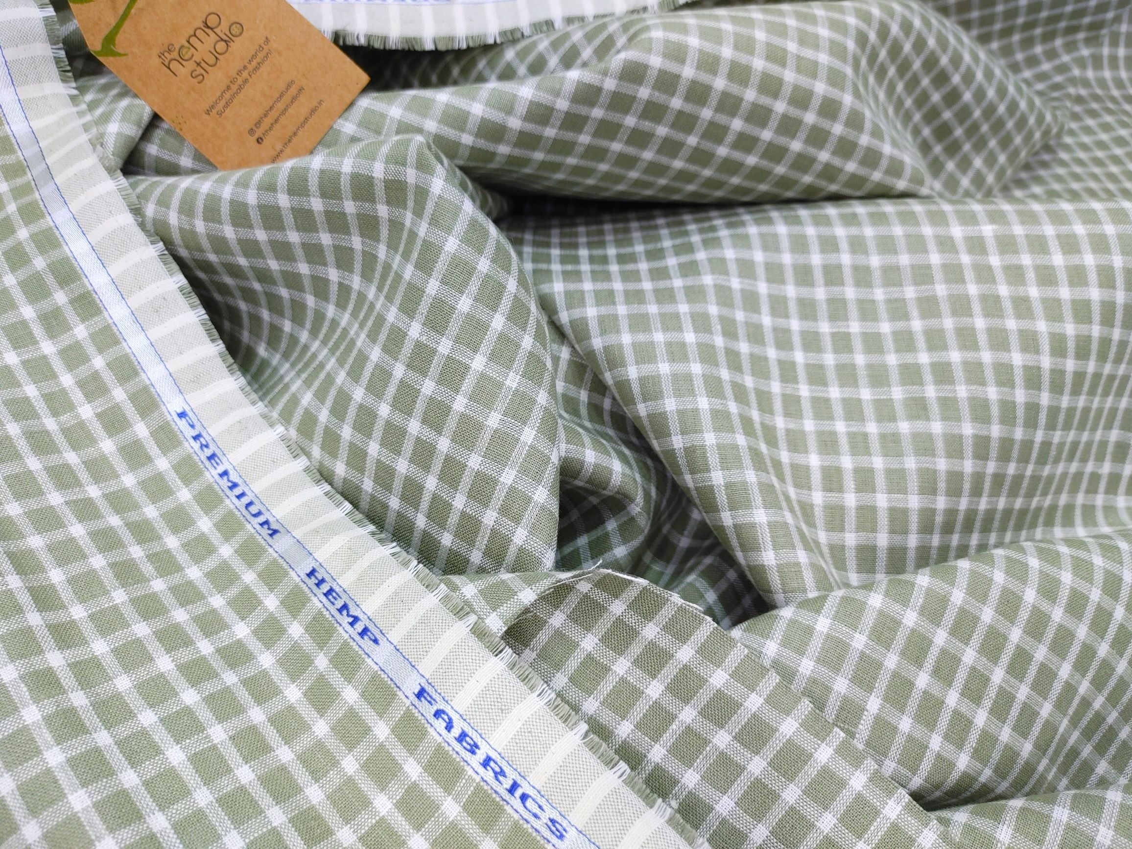 Canhamo Checks ¨C Olive