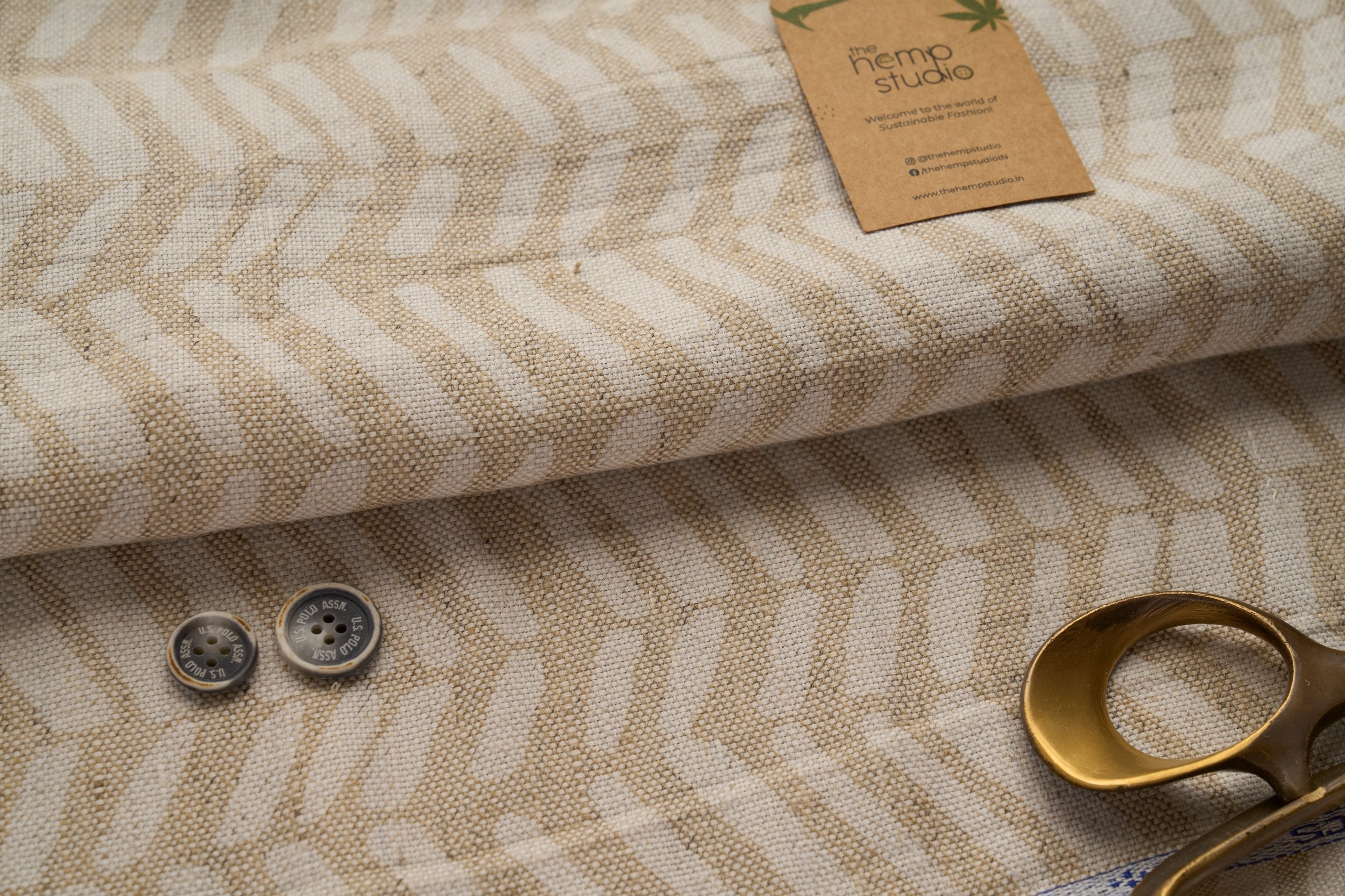 Hemp Natural Eco Prints - Biscotti