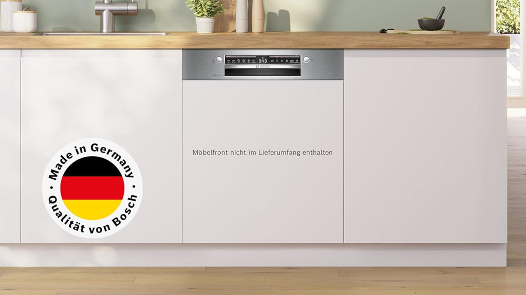 Bosch SMU4ECS28E, Serie 4, Smarter Unterbau-Geschirrspüler 60 cm, Besteckschublade, Spülmaschine Made in Germany, besonders Leise, Extra Trocknen, schneller sauberes Geschirr, Ferndiagnose, Edelstahl