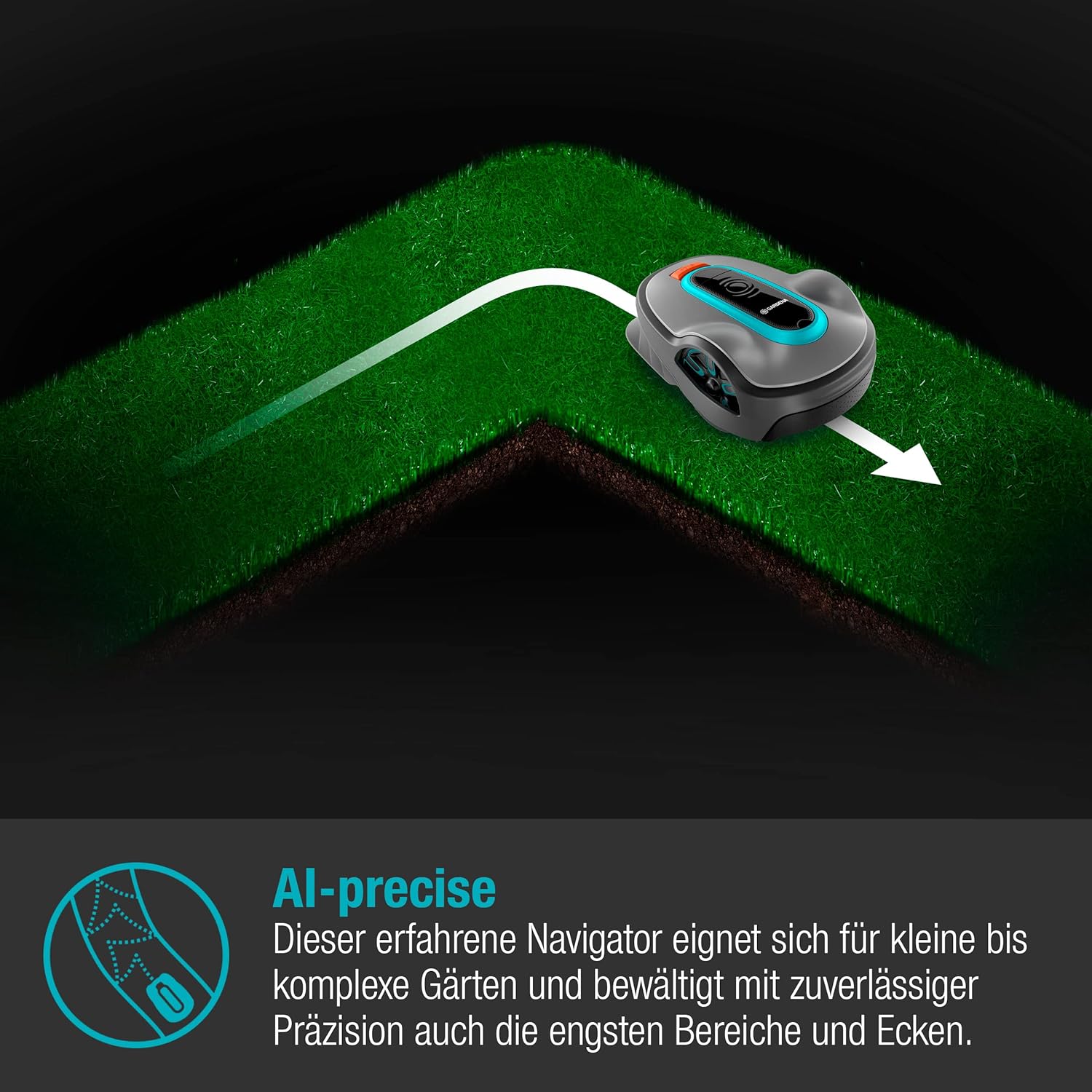 Gardena Mhroboter SILENO minimo 500 m: intelligenter Rasenmher mit optimaler Konnektivitt, mit Gardena Bluetooth App programmierbar, DE-Version (15202-20)