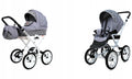 BabyLux® Bambimo Kinderwagen Set 2 in 1 - Rosso - incl. Babywanne, Buggy Sportsitz - Kinderwagenset - Kombikinderwagen mit Wickeltasche, Regenschutz, Moskitonetz, Cupholder usw.